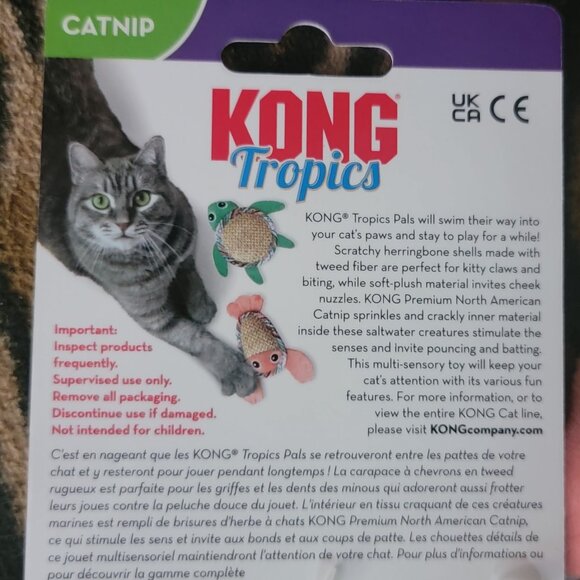 Kong Tropics Cat Kitten Toy Turtle and Crab w/Catnip ea... New! - Picture 5 of 5